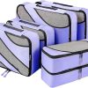 BAGAIL 6 Set Packing Cubes,Travel Luggage Packing Organizers(6Set Lavender)