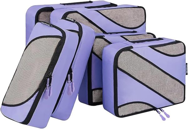 BAGAIL 6 Set Packing Cubes,Travel Luggage Packing Organizers(6Set Lavender) - Image 4