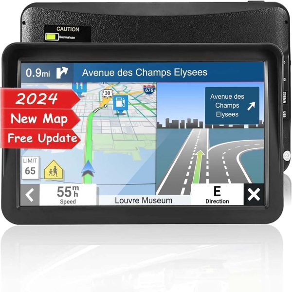 GPS Car Navigator, 9 Inch Display, Voice Guidance, Lifetime Maps with Voice Guidance and Speed Camera Warning 2D&3D map Americas Maps Free Lifetime Map