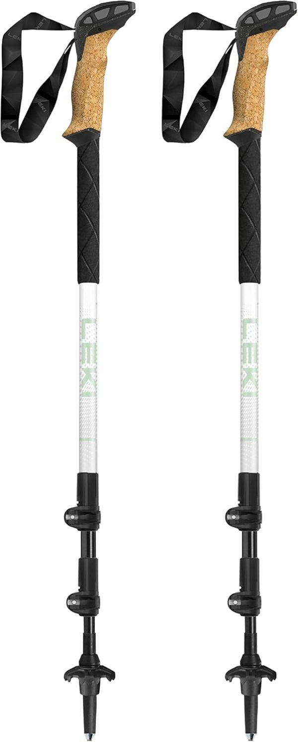 LEKI Cressida Cork Lite Aluminum Adjustable Lightweight Walking Poles for Trekking & Hiking