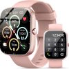 Smart Watch, 1.85" HD Smartwatch for Men Women (Answer/Make Calls), Fitness Watch with 120+ Sports Modes, IP68 Waterproof, Heart Rate/Sleep Monitor, Activity Trackers for iOS/Android (Black)