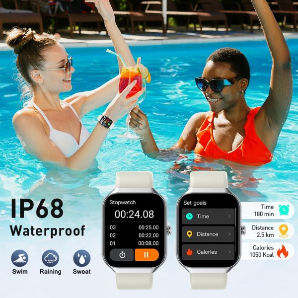 Smart Watch(Answer/Make Call), 1.96" HD Smartwatch for Men Women, 2024 Fitness Activity Tracker with 110+ Sport Modes/Heart Rate/Sleep Monitor/Pedometer, IP68 Waterproof Fitness Watch for Android iOS - Image 7