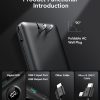 VRURC Portable Charger 20000mAh, Fast Charging Power Bank USB C,4 Output 2 Input Charging Bank Equipped with LED Display,Built-in Wall Plug and Cables,Cell Phone Replacement Battery,Black - Image 2