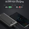 VRURC Portable Charger 20000mAh, Fast Charging Power Bank USB C,4 Output 2 Input Charging Bank Equipped with LED Display,Built-in Wall Plug and Cables,Cell Phone Replacement Battery,Black - Image 3