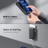 VRURC Portable Charger 20000mAh, Fast Charging Power Bank USB C,4 Output 2 Input Charging Bank Equipped with LED Display,Built-in Wall Plug and Cables,Cell Phone Replacement Battery,Black - Image 9